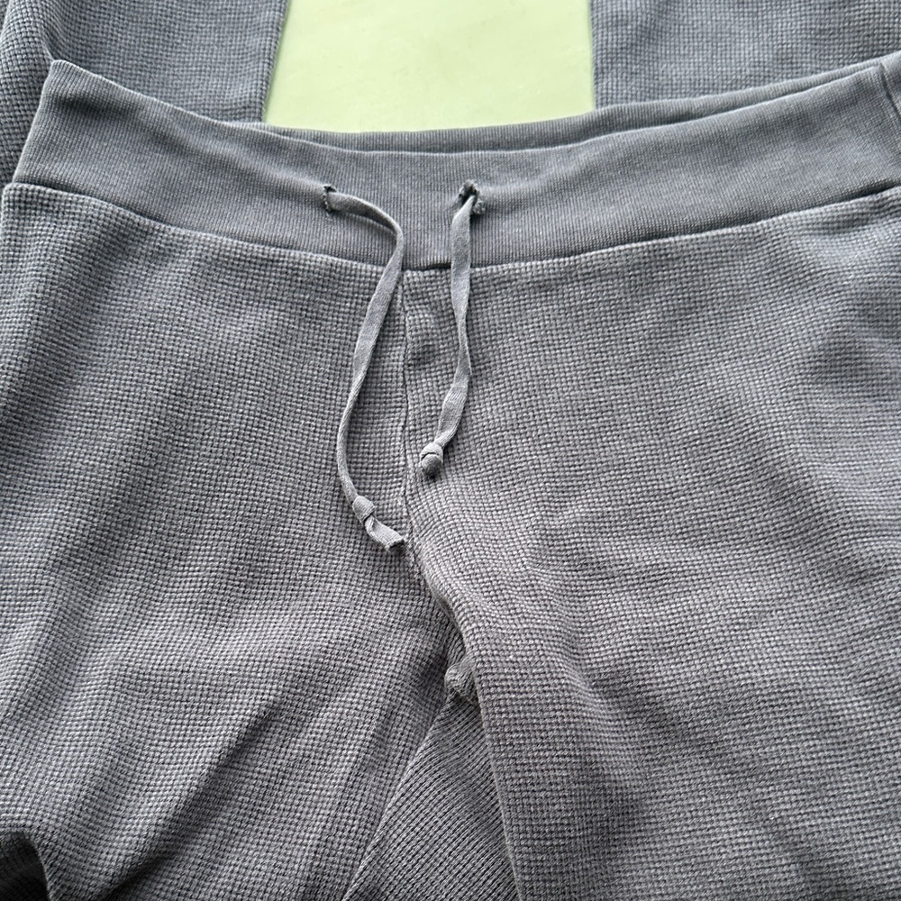 Brandy Melville Charcoal Waffle Knit Pants